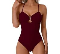 Genérico Bañadores Mujer Reductores Tallas Grandes - Traje De Baño Mujer Reductor Push Up con Relleno Bañador Moldeador Swimsuits Sexy Trajes De Baño Deportivo Monokini Entero Fato Banho Mulher