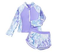 Genérico Bañadores Natación Niña - Nuevo Traje de baño Separado para niños de Aguas Termales Lindo Traje de baño de Yoga para la Playa (Purple XL-11-12y)