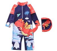 Genérico BañAdores NiñOs,Traje De BañO De Manga Larga para NiñOs con ProteccióN Solar UPF 50 Y Estampado para NiñOs Y JóVenes