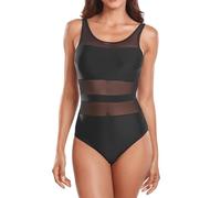 Genérico Bañadores Reductores Mujer - Traje De Baño De Un Hombro con Retazos De Malla Sexy para Mujer