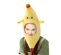 Genérico Banana Hat, Fruit Costume, 22.05x9.84in Plush Headwear, Soft Fabric, Vibrant Color for Halloween Dress-Up, Adult, Cosplay Events, Party Photos, Themed Outfits, Funny Props, Holiday Fun