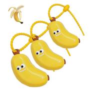 Genérico Banana Toothbrush Cover, Fun Banana Fruits Toothbrush Cover with Toothpaste Dispenser, Travel Toothbrushes Head Covers Toothbrushes Protector Cap, Portable Brush Travel Case (Yellow,3Pcs)
