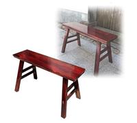 Genérico Banco De Comedor De Madera Maciza - 98/118/150 Cm, Banco Recibidor Estilo Rústico, Zapatero Estrecho Bancos Vestuario, Bancos De Pie De Cama De Dormitorio(Red,118 * 20 * 52 cm)