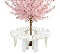 Genérico Banco de jardín Curvo, Bancos de Madera para Patio, Resistentes a la Intemperie, sin Respaldo, para Exteriores, para césped, Porche, Parque, Patio Trasero, Asientos de Ocio con lis