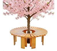 Genérico Banco de jardín Curvo, Bancos de Madera para Patio, Resistentes a la Intemperie, sin Respaldo, para Exteriores, para césped, Porche, Parque, Patio Trasero, Asientos de Ocio con lis