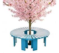 Genérico Banco de jardín Curvo, Bancos de Madera para Patio, Resistentes a la Intemperie, sin Respaldo, para Exteriores, para césped, Porche, Parque, Patio Trasero, Asientos de Ocio con lis