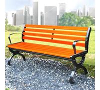 Genérico Banco De Jardín De 2 Plazas Banco Exterior con Respaldo Y Apoyabrazos Asiento De Madera Resistente A La Intemperie Asiento para Espacios Interiores Y Exteriores 120/150/180cm(180cm)