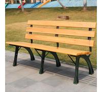 Genérico Banco De Jardín De 2 Plazas con Respaldo Inclinado, Asiento De Exterior Banco De Madera Resistente A La Intemperie 120/150/180cm Asiento para Terraza Parque Porche Mueble Jardín(180cm)