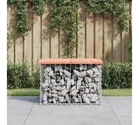 Genérico Banco de jardín diseño gaviones Madera Abeto Douglas 63x44x42cm,Asientos de Exterior,Bancos de jardín-834354