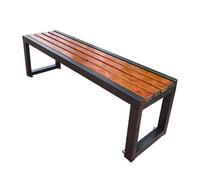 Genérico Banco de jardín metálico para Exteriores - Silla de Patio sin Respaldo de 180 cm para Parque, Patio Trasero, césped, Porche, Sendero - Asiento Exterior Duradero para Jardines y Patios