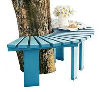 Genérico Banco de jardín Resistente a la Intemperie | Asiento Redondo de Madera para jardín | Bancos Decorativos de Listones para Exteriores, Ideales para el jardín, el Patio o el Patio tra