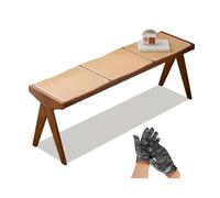 Genérico Banco de Madera Maciza 40/86/128/138 Cm, Banqueta de Barra, Bar Y Cocina, Taburete Pequeño de Adultos, Banco para El Extremo de La Cama del Dormitorio, Reposapiés(Natural,40 cm/15.75 in)