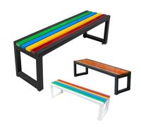 Genérico Banco de Terraza Jardin Metal Banco de 2-4 Lugares Bancos de Exterior Bancos de Balcón Resistente 80cm 100cm 120cm para Jardín Porche Parque(150cm)