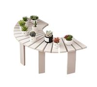 Genérico Banco Envolvente De Madera, Asiento De Descanso, Repisa Semicircular For Plantas, For Jardín, Patio, Porche, Parque, Césped, Balcón.(Color 4)