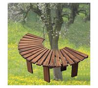 Genérico Banco Envolvente De Madera For Árbol, Silla De Parque, Soporte De Flores Semicircular Decorativo, For Uso En Interiores Y Exteriores.(Color 1)