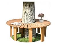 Genérico Banco Envolvente For Exteriores, Asiento Redondo De Madera Resistente, Soporte For Plantas Sin Respaldo, For Jardín, Patio, Parque, Porche Y Césped.(Color 2)