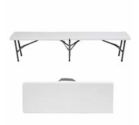 Genérico Banco Jardin Bancos Plegables Portatiles 183x30x43cm Banco De Cerveza Plegable para Comedor De Jardín En El Patio del Porche Al Aire Libre