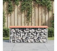 Genérico Banco jardín diseño gaviones Madera Abeto Douglas 103x44x42 cm,Asientos de Exterior,Bancos de jardín-834360