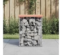 Genérico Banco jardín diseño gaviones Madera Abeto Douglas 33x31x42 cm,Asientos de Exterior,Bancos de jardín-834327