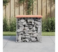 Genérico Banco jardín diseño gaviones Madera Abeto Douglas 43x44x42 cm,Asientos de Exterior,Bancos de jardín-834336