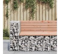 Genérico Banco jardín diseño gaviones Madera Abeto Douglas 92x71x65,5 cm,Asientos de Exterior,Bancos de jardín-834381