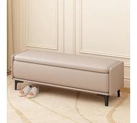 Genérico Banco Moderno de Estilo Rage para Sala de Estar, recibidor, otomana con cojín, versátil para cambiarse los Zapatos y como Asiento Junto a la Ventana, Color Caqui, 80 cm/32 Pulgadas