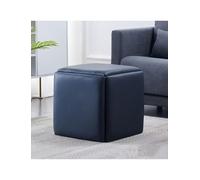 Genérico Banco otomano Cuadrado 5 en 1, sofá Nido cúbico, apilable, con Ruedas giratorias, for balcón y Comedor.(Blue,13.8"/35cm)