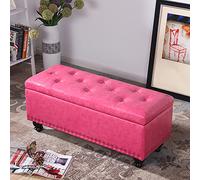 Genérico Banco Zapatero Rectangular para Entrada, Taburete Multifuncional para Sala de Estar, Dormitorio, Entrada, otomana Moderna con Almacenamiento capitoné, Banco de Almacenamiento de pi