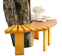Genérico Bancos de Exterior con Listones, Tipo Banco Envolvente para árbol | Asiento de jardín Resistente a la Intemperie | Banco Decorativo semicircular Redondo, 4 Colores (marrón, Medio r