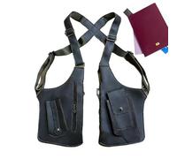 Generico Banda para debajo del brazo para hombre | Bolso multibolsillo antirrobo con correa ajustable y mochila ajustable, bolso de hombro bajo brazo - Para escuela, oficina, viaje, camping