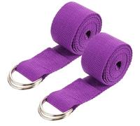 Genérico Bandas de Yoga Inelásticas 2 Piezas de 183 Cm, Correa de Estiramiento de Poliéster Flexible y Resistente, Accesorio Portátil para Ejercicios de Yoga, Pilates y Gimnasio
