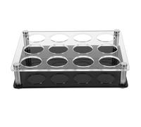Genérico Bandeja Acrílica Negra para Vasos de Whiskey y Shot Glasses, Soporte Práctico y Conveniente para Restaurantes y Hogar, Estante Resistente para Servir y Exhibir