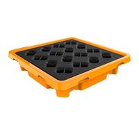 Genérico Bandeja Amarilla y Negra para Contener derrames de petróleo - Palet de Polietileno a Prueba de Fugas para almacenes, talleres y garajes - Plataforma Antideslizante para Cubos de Pintura y GE