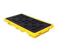 Genérico Bandeja antiderrames de petróleo con Drenaje, Duradera y antifugas para bidones, Uso Industrial y de Garaje, 130 x 68 x 15 cm, solución eficaz contra derrames.