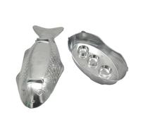 Generico Bandeja de alimentos con forma de pescado,Bandejas de servir de metal platos de pescado - Juego de ollas calientes de aluminio en forma de pescado para cenas familiares, fiestas de camping y