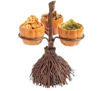 Generico Bandeja de aperitivos de Halloween | Bandejas de resina para caramelos de calabaza | Bandeja decorativa para caramelos de Halloween, expositor para servir vajilla para decoración de