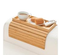 Genérico Bandeja de Brazo de Sofá | Organizador Plegable De Madera - Mesa Bandeja para Reposabrazos de Sofá,para Sillón Reclinable Sala Dormitorio Apartamento Bebidas Café Taza Bocadillos Teléfono