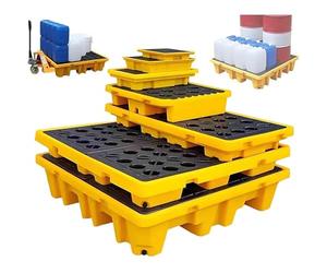 Genérico Bandeja de contención de derrames Resistente a Productos químicos con Rejilla extraíble - Fácil de Limpiar para Uso Industrial y de Laboratorio, 42,5 × 42,5 × 15 cm (1,67 × 1,67 × 5,9 pulgad