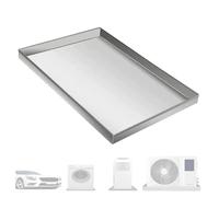 Genérico Bandeja de Goteo con tubería para Aire Acondicionado Central, acondicionador de Ventana, condensado, portátil. Bandeja de Goteo de Acero Inoxidable para Aires acondicionados, lavadoras y mas