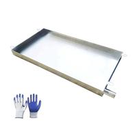 Genérico Bandeja de Goteo de Acero Inoxidable para Aires acondicionados y macetas - Bandeja de Drenaje Duradera de Acero Inoxidable 304 para Unidades de Aire Acondicionado Split, a Prueba de Fugas y