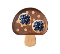 Genérico Bandeja de Madera para Servir Setas - Decorativo para Aperitivos, Postres y Tartas | Decoración de la mesa de la bandeja del buffet de la fiesta de Acción de Gracias