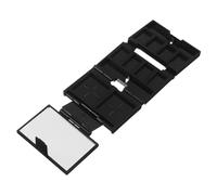 Genérico Bandeja de maquillaje plegable paleta de cosméticos faciales paleta vacia mini palet Organizador de maquillaje casos de sombra de ojos paleta doblada plato de maquillaje AbS Negro