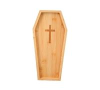 Genérico Bandeja De Servir Halloween | Tabla de Madera Calabaza Ataúd | Fuente Terrorífica para Fiestas Buffet Cocina Restaurante Bodas Navidad