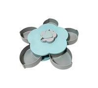 Genérico Bandeja de Servir para Fruta | Giratoria con Múltiples Compartimentos - Bandeja de Verduras con Tapa | para Aperitivos, Salsas, Postres, y Eventos