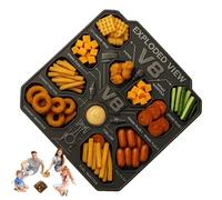Genérico Bandeja de Servir | Plato Snack Estilo Motor V8 - Plato Decorativo Multiusos Con Divisores Para Eventos Hogar Camping Picnic Bodas Bares