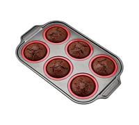 Genérico Bandeja De Silicona Para Hornear,Bandeja antiadherente de fácil desmoldado y reutilizable para cupcakes | Utensilios Para Hornear Pasteles - Para desayuno, freidora de aire, pan y