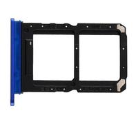 Genérico Bandeja Dual SIM para REALME X2 Pro Azul Rail Adaptador Tarjeta Lateral Repuesto
