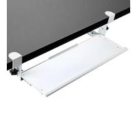 Genérico Bandeja for Teclado Debajo del Escritorio, Cajón Ergonómico for Teclado de 60 x 20 cm, Plataforma Extraíble de Acero, Accesorio for Escritorio de Ordenador(White)
