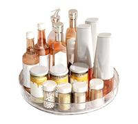 Genérico Bandeja giratoria - Estante De Almacenamiento Transparente De Condimentos - Estante Condimentos,Organizador Adecuado Para Armarios, Encimeras, Tarros, Tocadores, Neveras, Despensa Y Baño