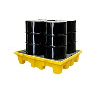 Genérico Bandeja Palet de contención de derrames de Alta Resistencia - Solución Modular para Almacenamiento de líquidos, Alta Capacidad de Carga, Desmontable y expandible, Segura para Materiales peli